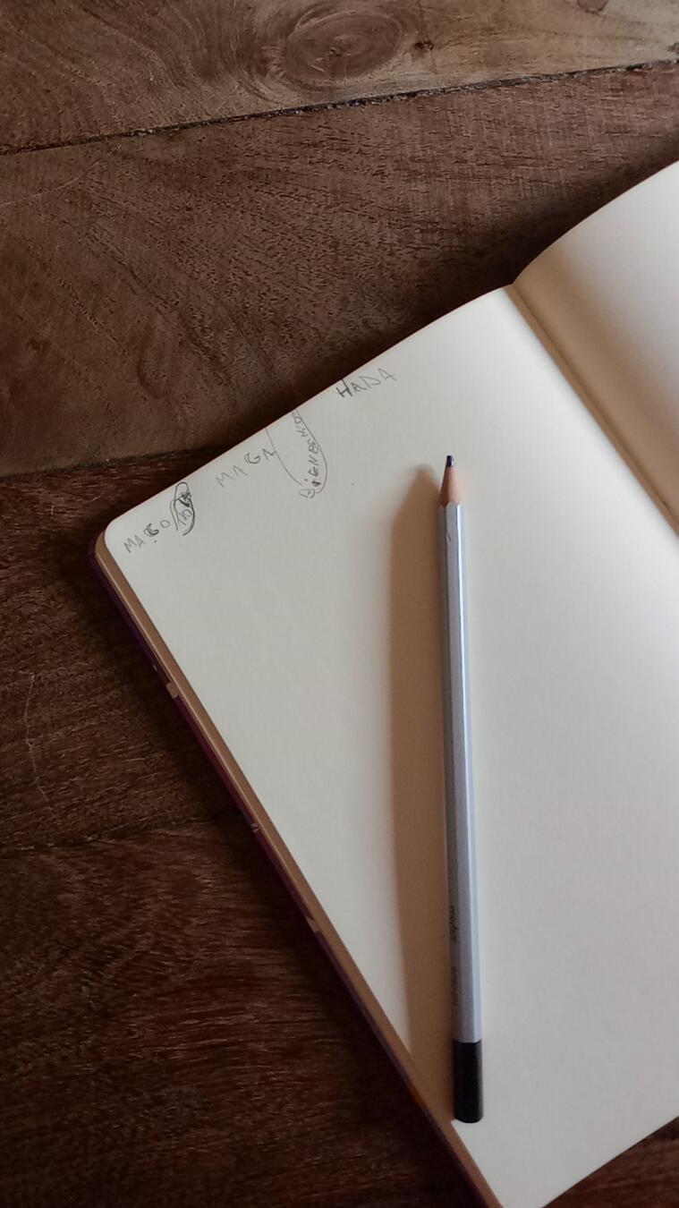 libreta con notas
